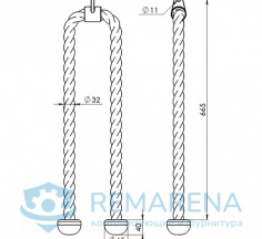 Канат для трицепса удлиненный  (фото 1)