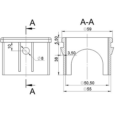 Центрирующая заглушка для 50х50 и 60х60 Вар. 2 (фото 1)