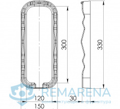 Подножка прямоугольная (фото 2)