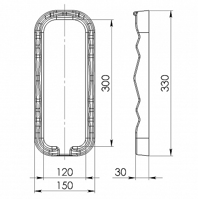 Подножка прямоугольная (фото 2)