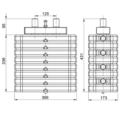 Грузоблок 50 кг с натяжителем композитный (фото 1)