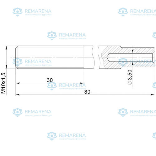 Законцовка Винт М10 (фото 1)