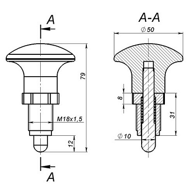 Фиксатор "Грибок" М18х1,5 Lite (фото 1)