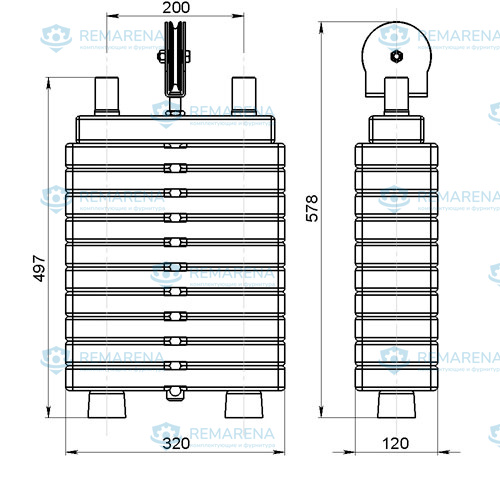 Грузоблок 50 кг с роликом (фото 1)