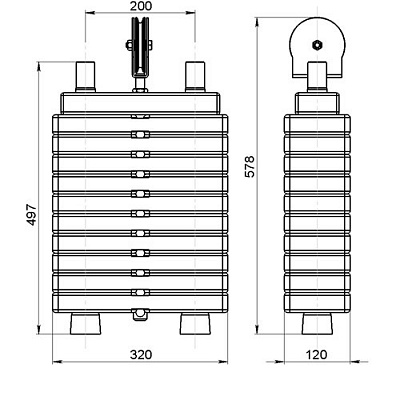 Грузоблок 50 кг с роликом (фото 1)