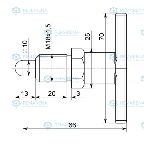 Фиксатор Т-образный М18х1,5 (фото 1)