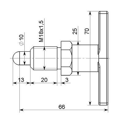 Фиксатор Т-образный М18х1,5 (фото 1)