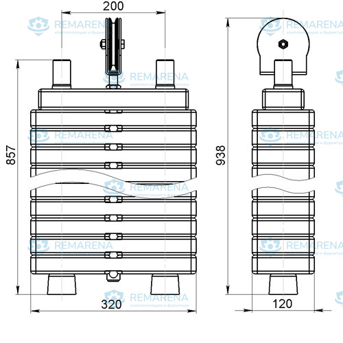 Грузоблок 100 кг с роликом (фото 1)