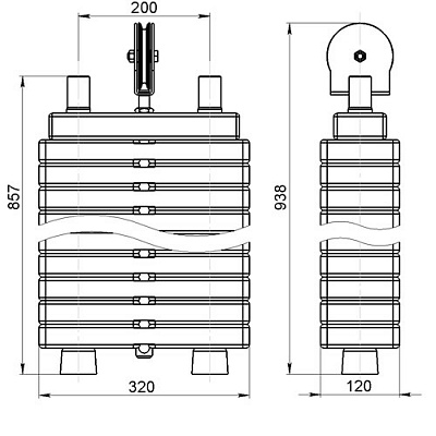 Грузоблок 100 кг с роликом (фото 1)