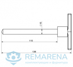 Фиксатор штыревой D10x110 Т-образный (фото 1)