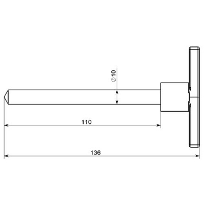 Фиксатор штыревой D10x110 Т-образный (фото 1)
