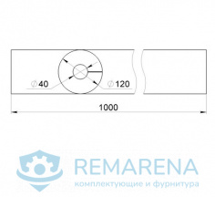 Заготовка валика D-120 L-1000 мм  (фото 1)