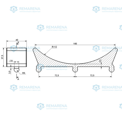 Ложемент гантели, вар2 (фото 2)