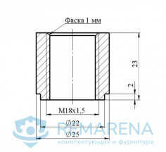 Стакан фиксатора М18х1,5 L23 (фото 2)