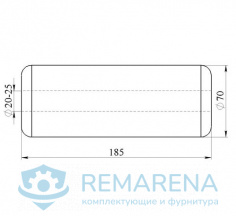 Валик D-75 L-180 мм (неопрен) (фото 1)