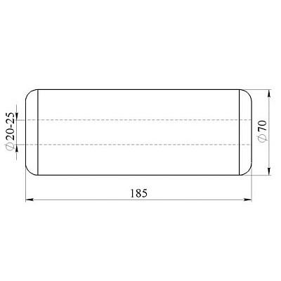 Валик D-75 L-180 мм (неопрен) (фото 1)