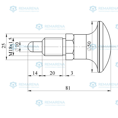 Фиксатор "Грибок" М18х1,5 (фото 1)