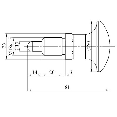 Фиксатор "Грибок" М18х1,5 (фото 1)