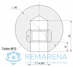 Ручка шар М12 (фото 2)