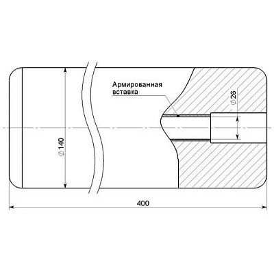 Валик D-140 L-400 мм (фото 1)