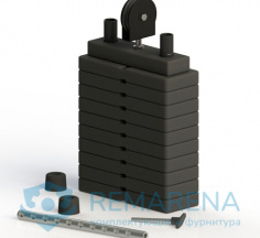 Грузоблок 50 кг с роликом