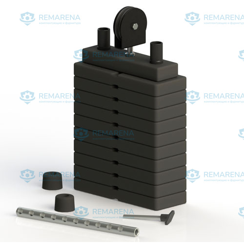 Грузоблок 50 кг с роликом