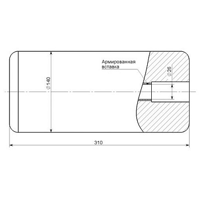 Валик D-140 L-300 мм (фото 1)