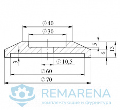 Шайба валика D70 мм (фото 1)