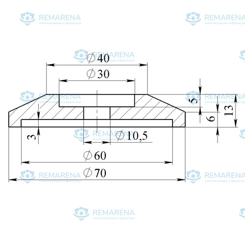 Шайба валика D70 мм (фото 1)