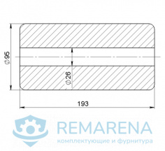 Валик D-95 L-190 мм (без чехла) (фото 1)