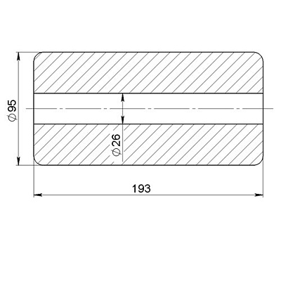 Валик D-95 L-190 мм (без чехла) (фото 1)