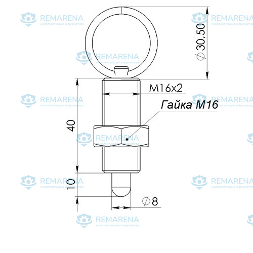 Фиксатор с кольцом М16х2 (фото 1)