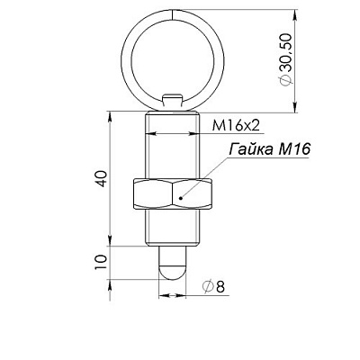 Фиксатор с кольцом М16х2 (фото 1)
