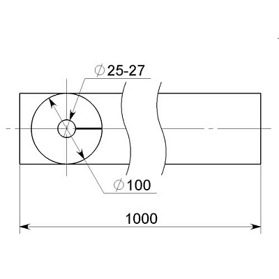 Заготовка валика D-100 L-1000 мм  (фото 1)