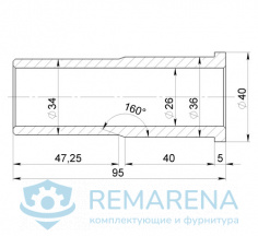 Втулка верхней плитки для 25 мм направляющей (фото 4)