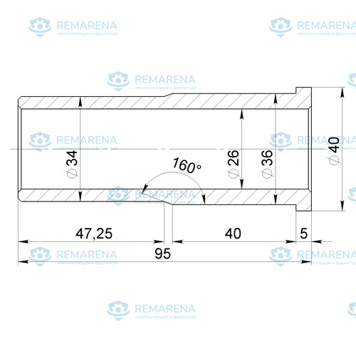 Втулка верхней плитки для 25 мм направляющей (фото 4)