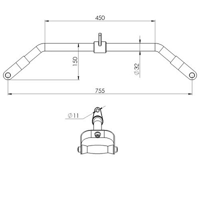 Рукоять тяги с параллельным хватом (фото 3)