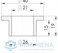 Втулка плитки для 20 мм направляющей (фото 1)