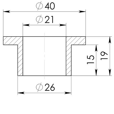 Втулка плитки для 20 мм направляющей (фото 1)