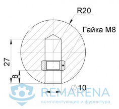 Ручка шар М8 (фото 1)