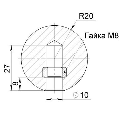 Ручка шар М8 (фото 1)