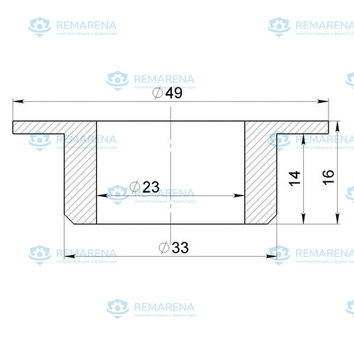 Втулка плитки для 22 мм направляющей (фото 1)