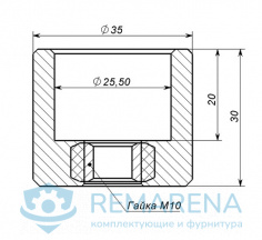 Втулка крепления направляющей 25 мм (фото 2)