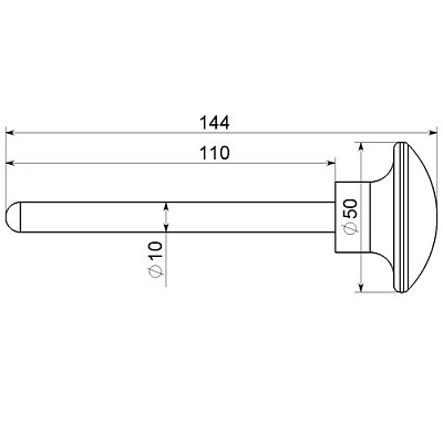 Фиксатор штыревой D10x100 (фото 1)
