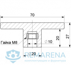 Ручка Т-образная М8 (фото 2)