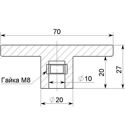Ручка Т-образная М8 (фото 2)