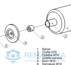 Шайба валика с креплением (фото 2)