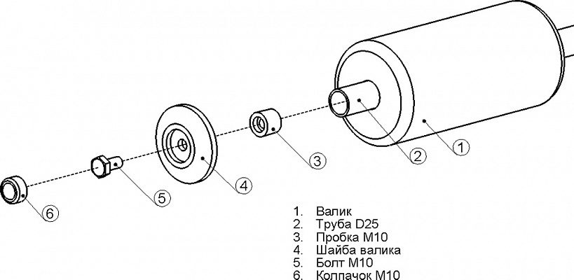 Шайба валика с креплением (фото 2)