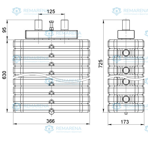 Грузоблок 80 кг с натяжителем композитный (фото 1)