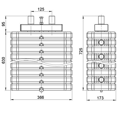 Грузоблок 80 кг с натяжителем композитный (фото 1)